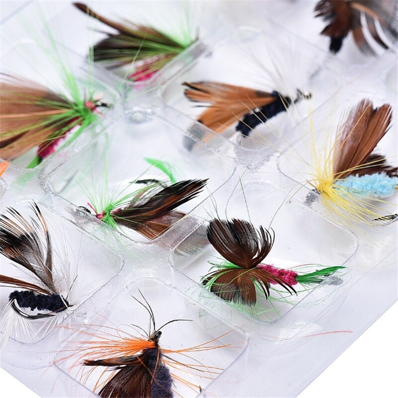 12Pcs/Set Insects Flies Fly Fishing Lures Bait High Carbon Steel Hook Fish Tackle With Super Sharpened Crank Hook Perfect Decoy
