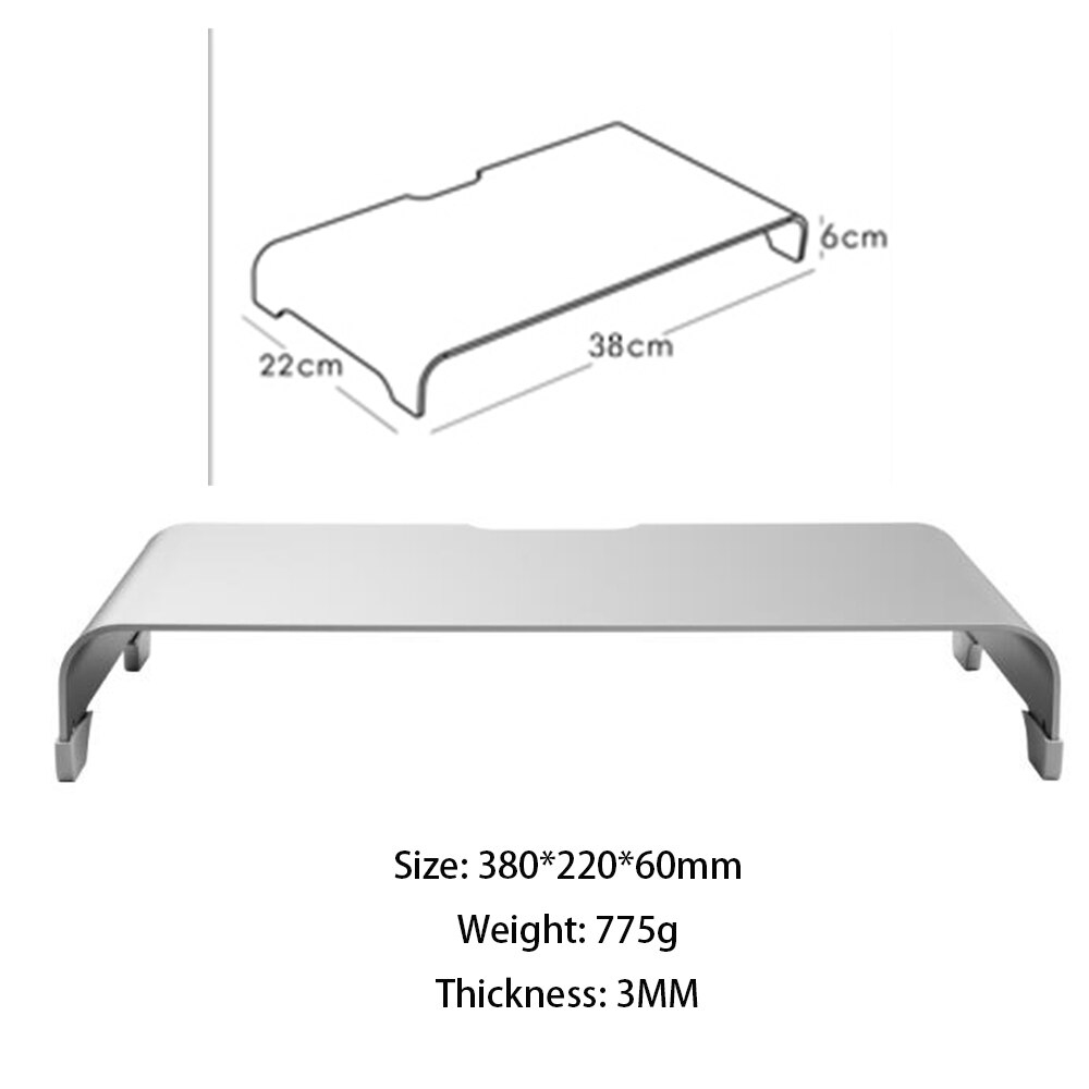 Multifunction Aluminum Monitor Stand Table Reduce Eye Neck Strain Ergonomic Laptop Desk Desktop Monitor Stand Office Desk: s
