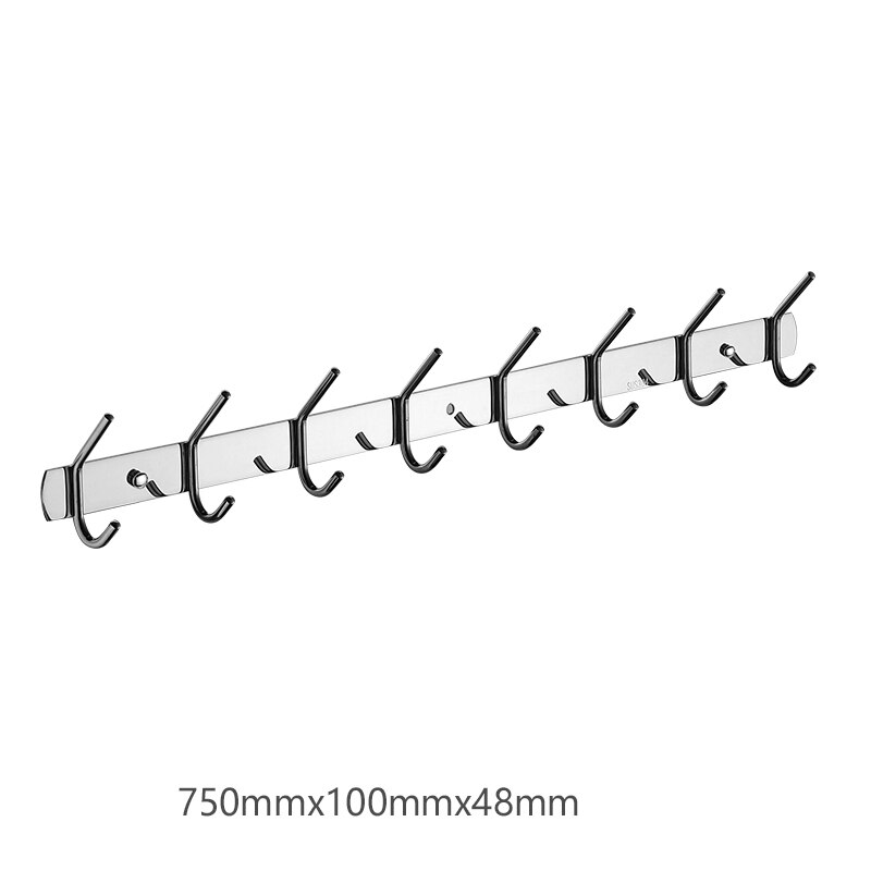 Sliver Mirror Stainless Steel Hanger Hooks with 3/4/5/6/7/8 Hooks for Towels Hold Hanger In Bathrooms Kitchen Towel Hook: C style-8 hooks