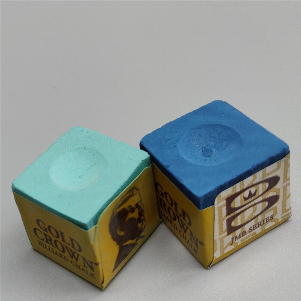 Biliardo Gesso Piscina Gesso 2 pz Brunswick oro Corona Professionale Carambola piscina biliardo Blu Verde Gessi Biliardo Accessori