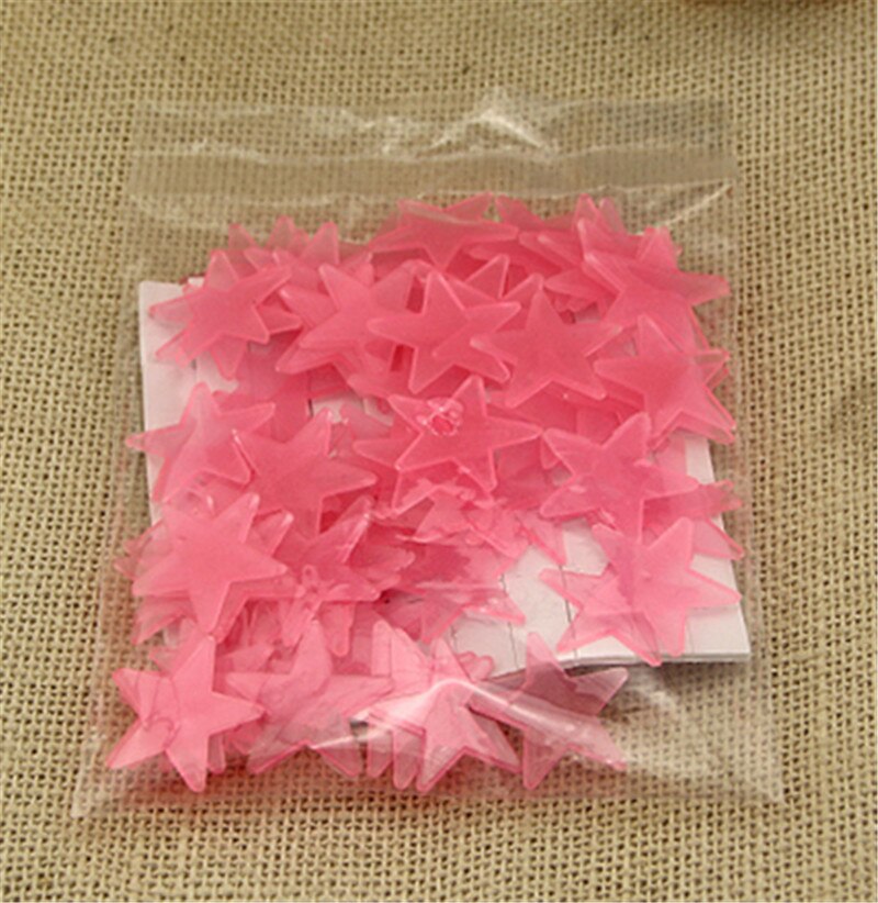 100 stk / pose 3cm glød i mørke leker lysende stjerne klistremerker soverom sofa fluorescerende maleri leketøy pvc klistremerker for barn rom: 1