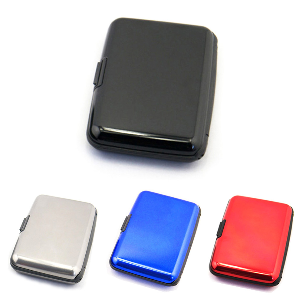 1pcs Aluminum Metal Waterproof Box Case Business ID Credit Card Holder Wallet