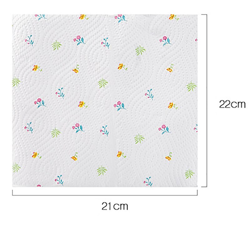 50 piezas de papel de trapo de limpieza desechable, papel para cocina, papel para secar, toalla de mano, cartón, paño absorbente, toallas de papel para platos
