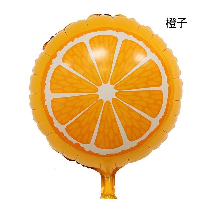 18 zoll Frucht Party Aluminium Film Erdbeere wassermelone Orange Aufblasbare Ballon Festival Party Dekoration Stern Ballon 1Stck: Orange