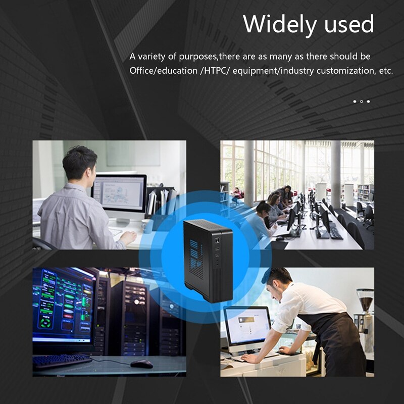 MX02 Mini ITX Computer Case HTPC Host Chassis USB2.0 ITX Enclosure Industrial Control Chassis for Office Business