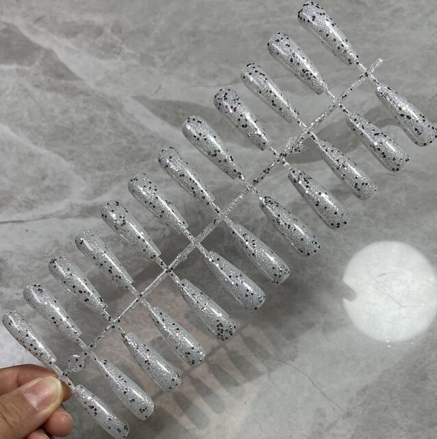 24 punte salone per unghie bara lunga unghie finte balletto unghie punte unghie artistiche unghie artificiali con Design unghie Gel per estensione: YW-FLSF1001-S
