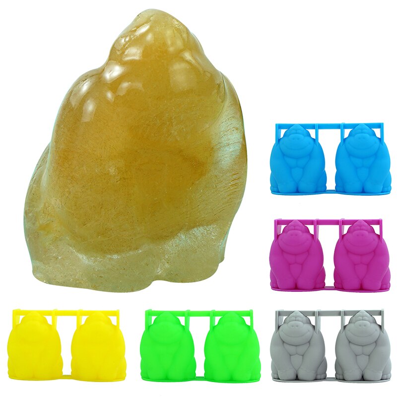1 set Gorilla Shape Ice Cubes Home Kitchen Ice Cube Tray Summer Ice Tray Drinks Molds Ice Cube Mold Storage Containers
