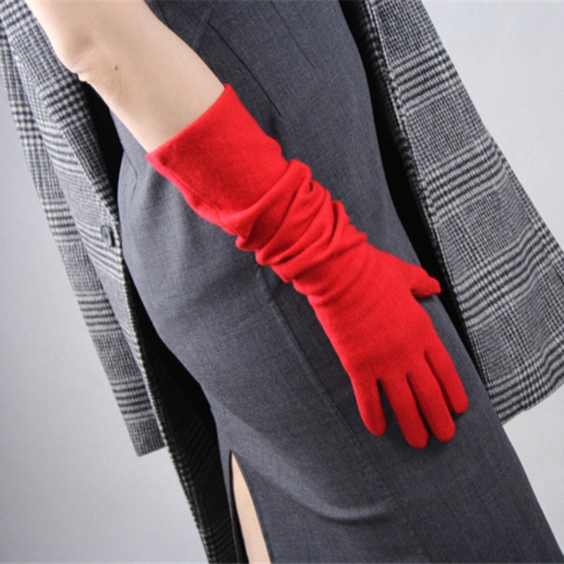 Kaschmir Handschuhe Wolle 50cm Lange Abschnitt Ell...  Grandado