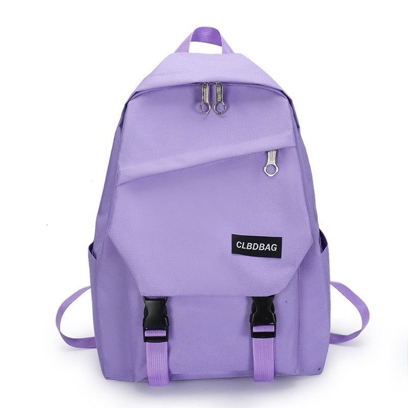 Mode Vrouwen Schooltassen Luxe Nylon Hoge Capaciteit Student Tas Voor Meisjes Rugzakken 4 Stks/set Jongen School Rugzak meisjes: purple backpack