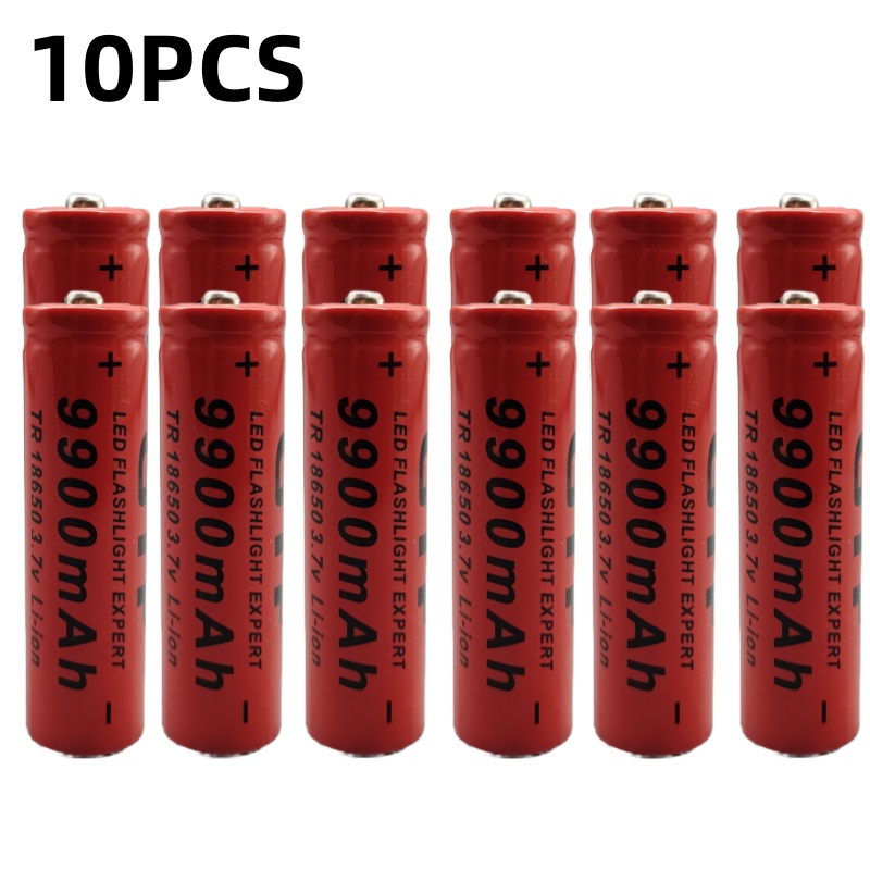 Batteria ricaricabile agli ioni di litio 18650 da 3,7 V Ampia compatibilità con torce elettriche, power bank e gadget portatili Alta qualità e durevole: Grigio scuro