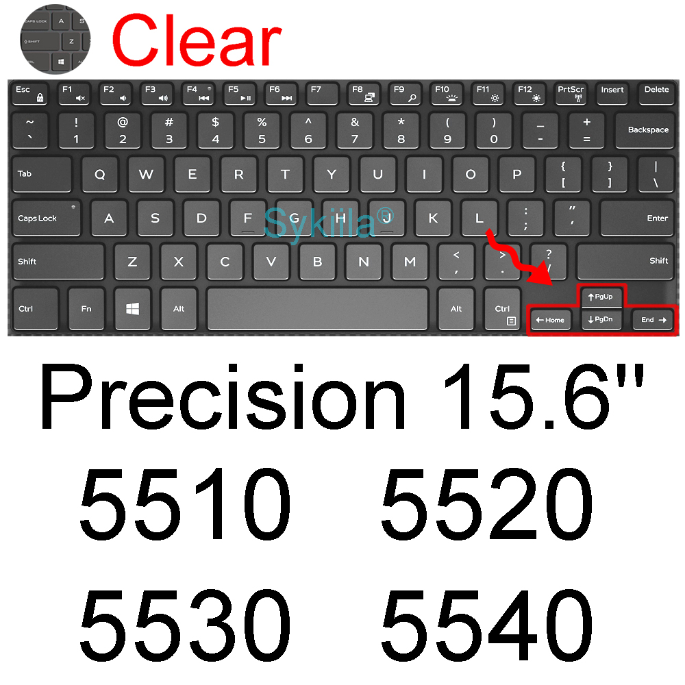 Keyboard Cover for Dell Precision 7550 7560 7750 7760 7720 7730 7740 Mobile Workstation 15.6 17.3 Silicone Protector Skin Case: GRAY