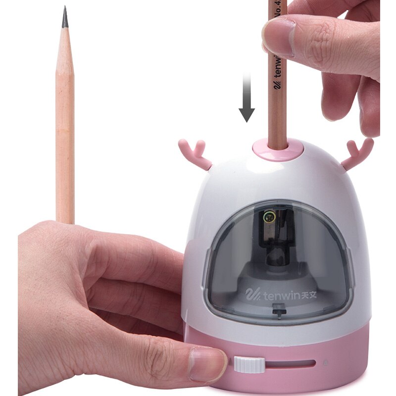 Tenwin-sacapuntas eléctrico multifunción, sacapuntas automático, sacapuntas de dibujos animados, papelería, suministros escolares
