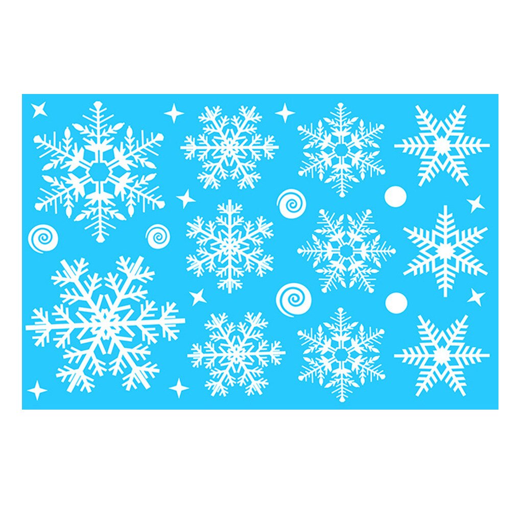 25# Christmas Wall Stickers Double-sided Static Window Glass Stickers Christmas Pvc Self-adhesive Wall Stickers Xmas Decoration