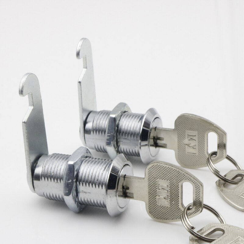 Cabinet Drawer Cam Cylinder Lock Door Cabinet Mailbox Padlock Drawer Cabinet Box Lock with Iron Key for Furniture Hardware