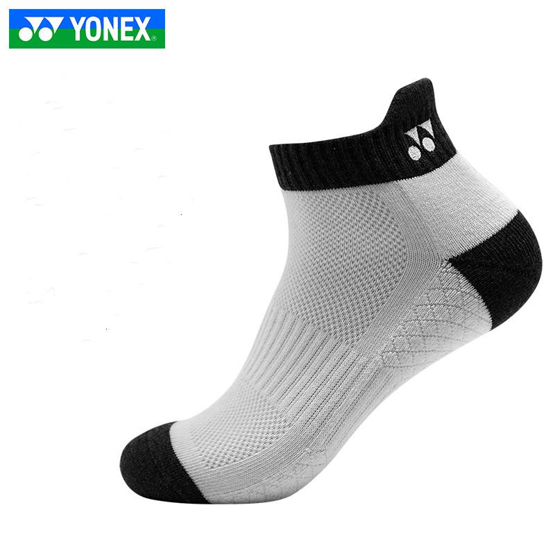 3 par ægte yonex badminton sport mænd kvinder sokker åndbare sportssokker: Elfenben