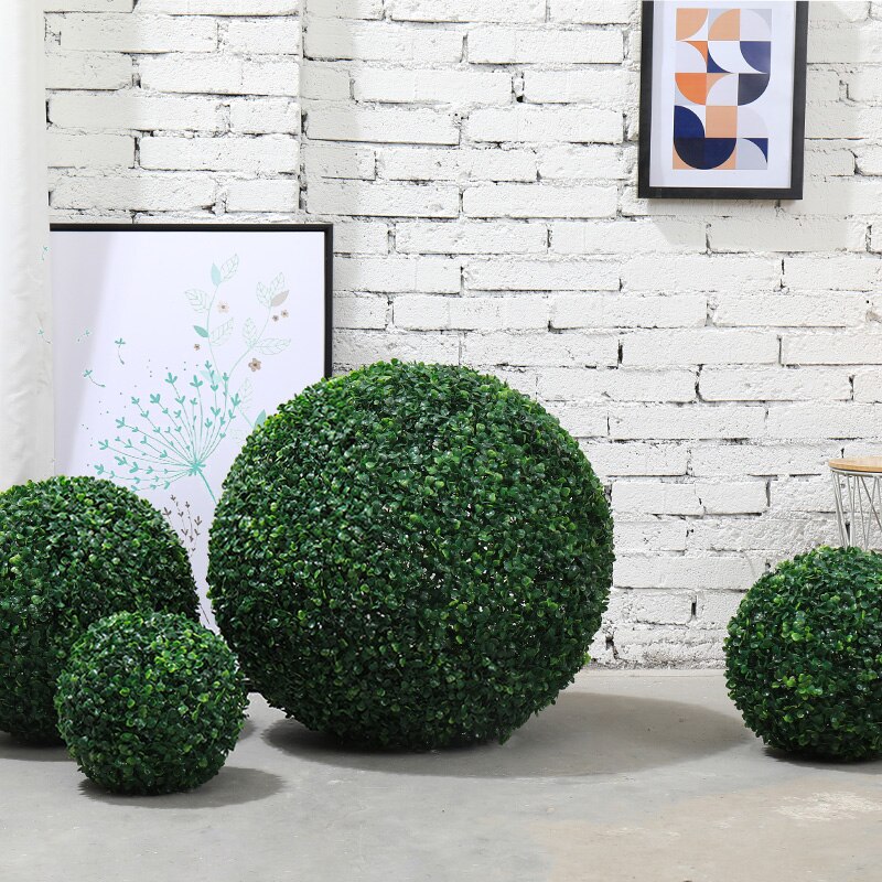 Artificial Hanging Plants Leaf Ball Plastic Leaves Faux Product Artificial Plants Living Room Mall Green Decoration