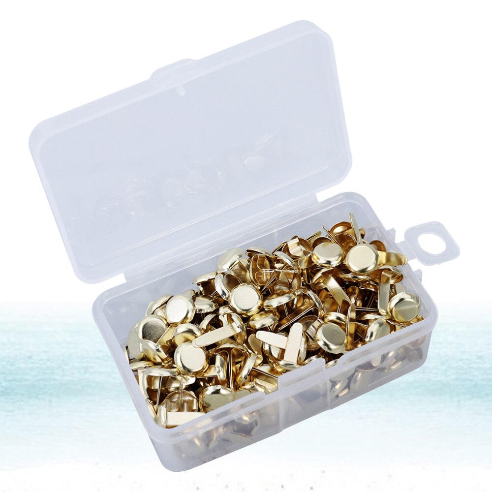 200-Piece Silver Iron Durable Metal Paper Fasteners Office Brads Brad Fastener Metal Brads for Crafts DIY