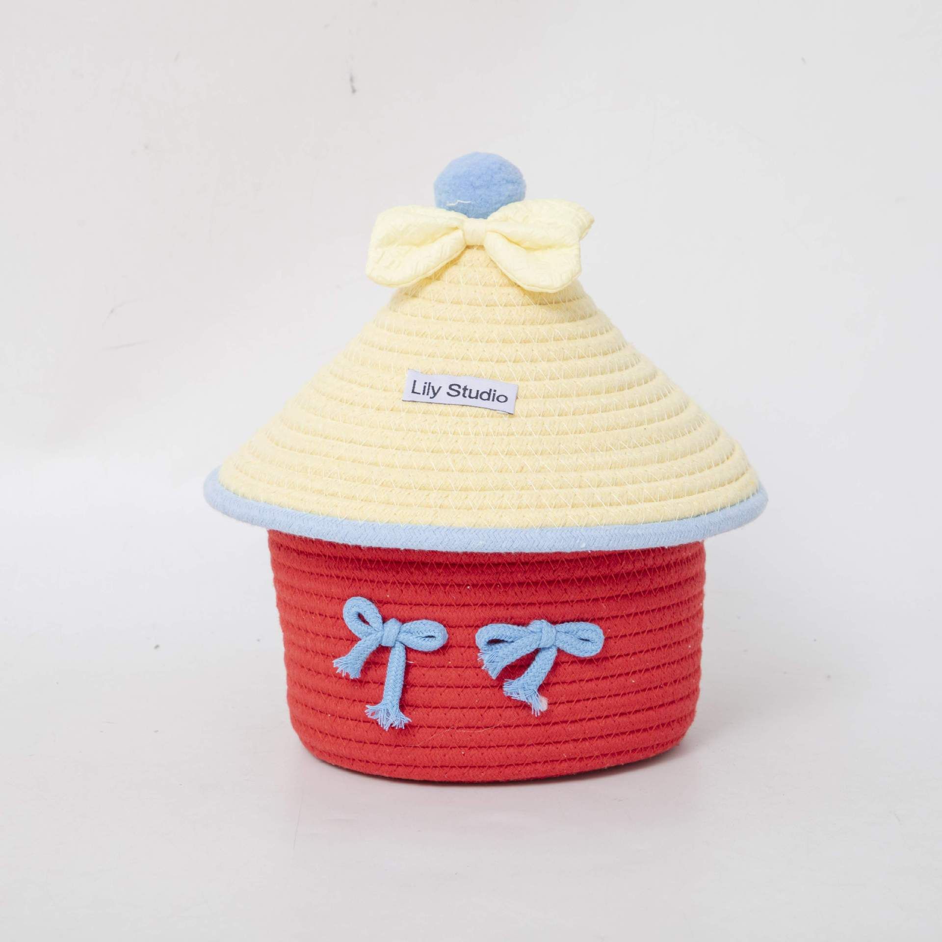 Woven Christmas Tree Storage Basket Christmas Ornament Desktop Home Toy Snacks Toiletries Storage Box Home Decoration: MULTI