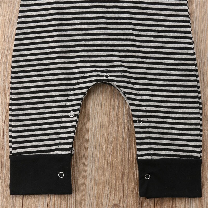 0-24M Casual Sommer Junge Kleidung Neugeborenen Baby Jungen Mädchen Strampler Kurzarm Overall Overall Baumwolle Gestreiften kleidung