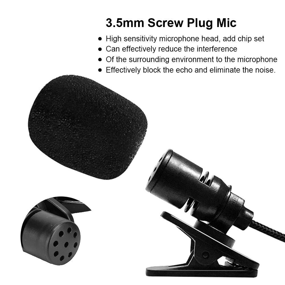 3Pcs 04A Mini 3.5Mm Schroef Plug Microfoon Wired Revers Kraag Clip Amplifie Compacte Body Met Back Clip Hoge fidelity