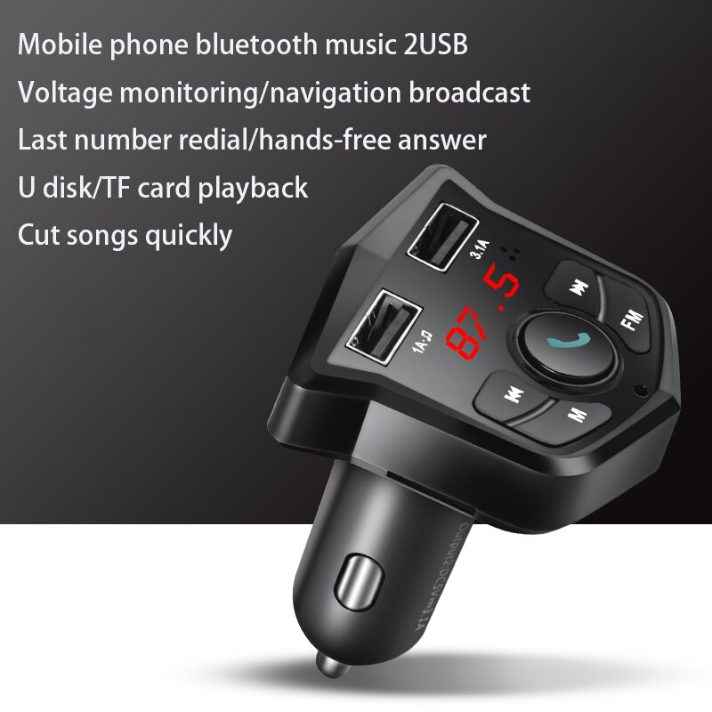 Auto Handsfree Draadloze Bluetooth Kit Auto MP3 Speler Usb Charger Modulator Auto Accessoires
