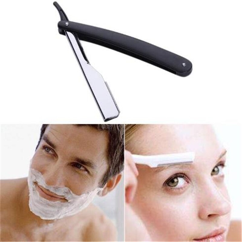 Manual Shaver Straight Edge Stainless Steel Shave Beard Cutter Holder(No blade)