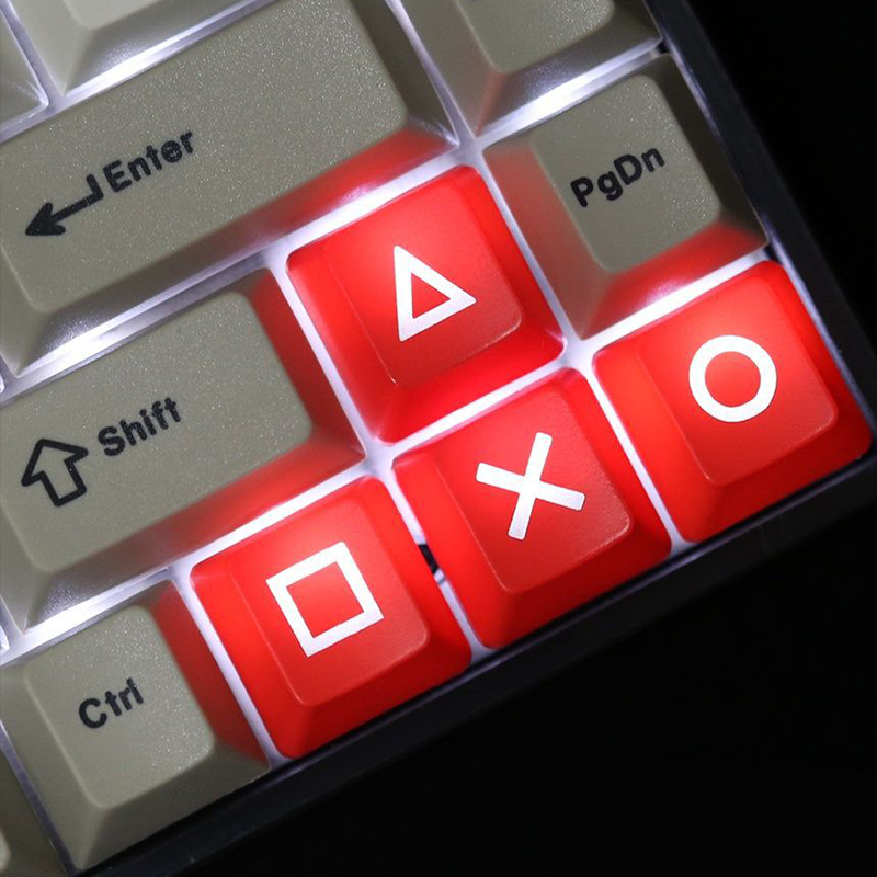 Red Pixel Heart Keycaps Set Van Esc Enter Wasd Arrow Key Caps Voor Mechanisch Toetsenbord Oem Profiel Abs Materiaal Double Shot