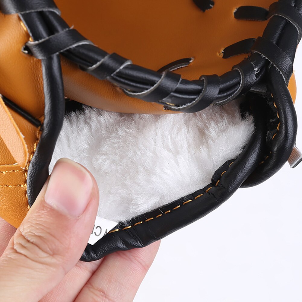 1pc Men Women Baseball Glove Outdoor Left Hand Impact Reduce Adjustable Comfortable Training Sports Softball Mitts Accessories