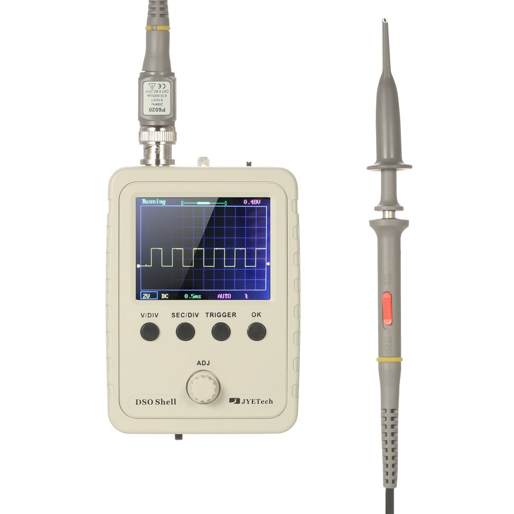 2.4 "Tft Handheld Zakformaat Digitale Oscilloscoop Diy Kit Onderdelen Met Case Smd Gesoldeerd Elektronische Leren Set 1msa/S 0-200Khz