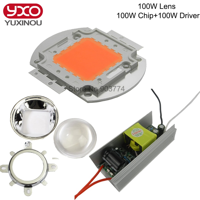 10pcs 3w full spectrum led grow light 380-840nm 1pcs 6-10x3w led driver diy 30w 50w 100w led grow aquarium light for plants lamp