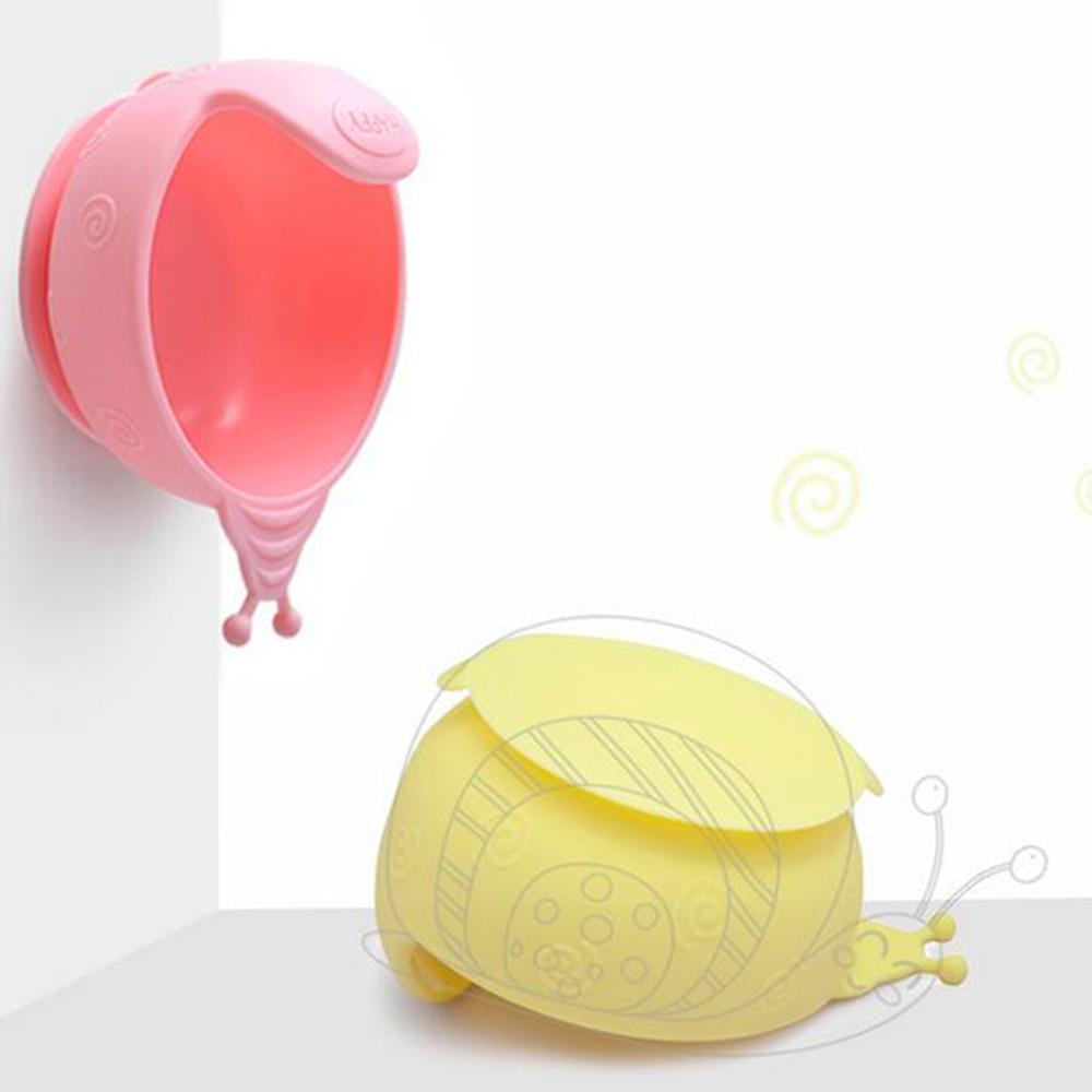 Tazón de silicona con forma de caracol para bebé, vajilla de alimentación de aprendizaje resistente al deslizamiento, Plato/bandeja para niños, vajilla con ventosa para bebé