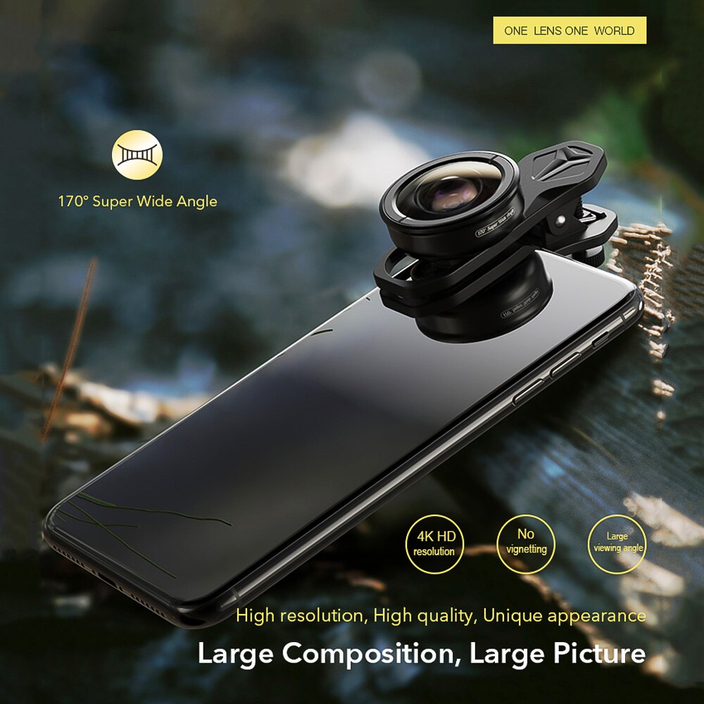 APEXEL 170 lente súper gran angular para doble lente de Smartphone de una sola lente para iPhone Samsung Galaxy Huawei Smartphones