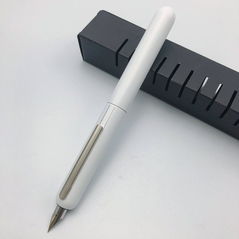 LM Focus 3 Fountain Pen Black Titanium Dialog Series 14K Tip Ink Pen Retractable Nib EF Calligraphy Pens: white