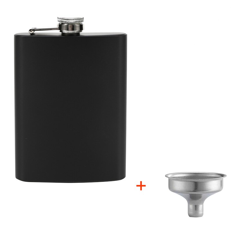 6-8Oz Stainless Steel Hip Flask Portable Whiskey Alcohol Bottle Travel Pocket Engraved Wine Drink Pot with Funnel Drinkware: 70z with funnel