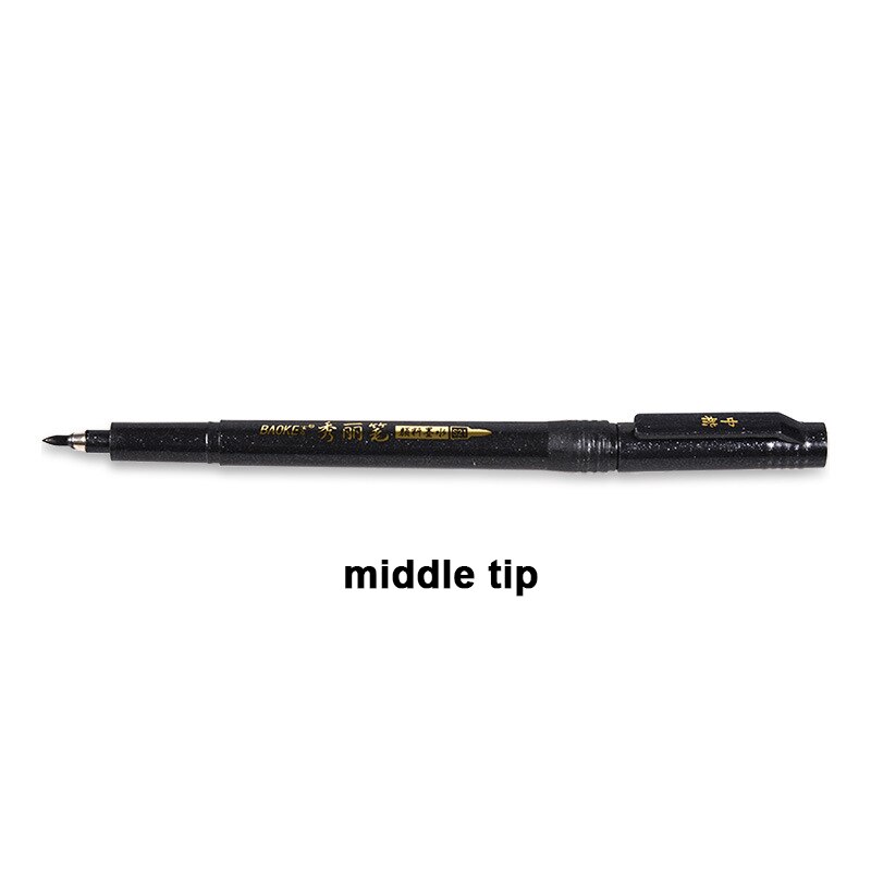 Pluma de caligrafía para escribir a mano, rotuladores de tinta negra, rotuladores de arte: B