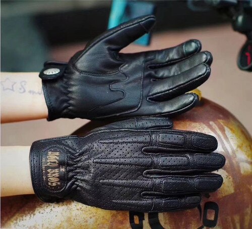 Zomer Uglybros Rijhandschoenen Moto Rcycle Handschoenen Voor Harley Handschoenen Schapenvacht Handschoenen Guantes Moto Volledige Vinger Moto Cross Handschoenen: Beige / XXL