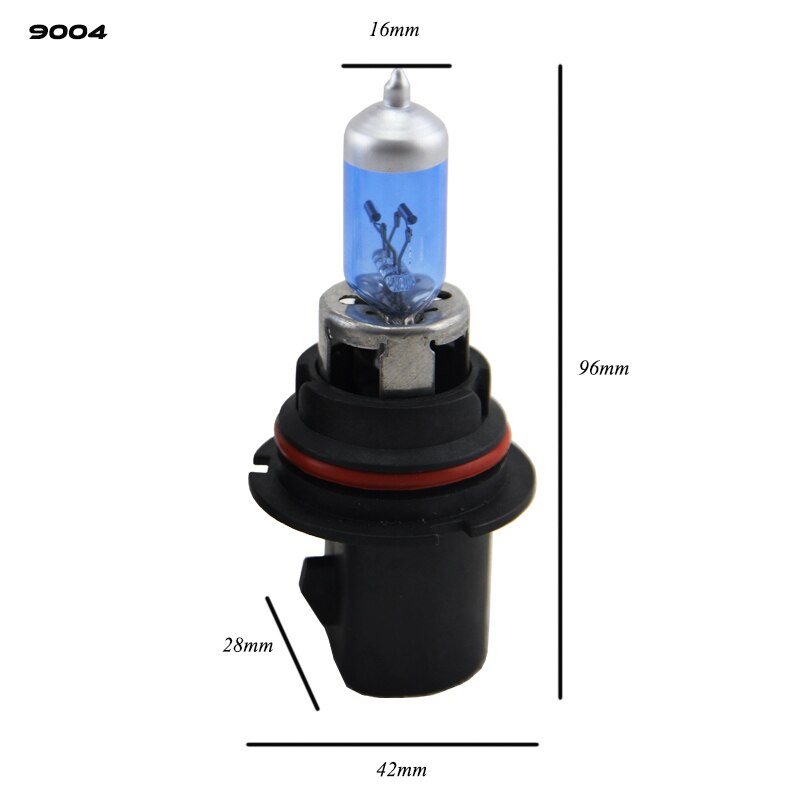 2x halogenlamper 12v 6000k 55w fjernlys 880 881 h1 h3 h4 h7 h8 h9 h10 h11 h12 h13 9004 9005 hb3 9006 hb4 h1 r 2 hir 2 9012 h15