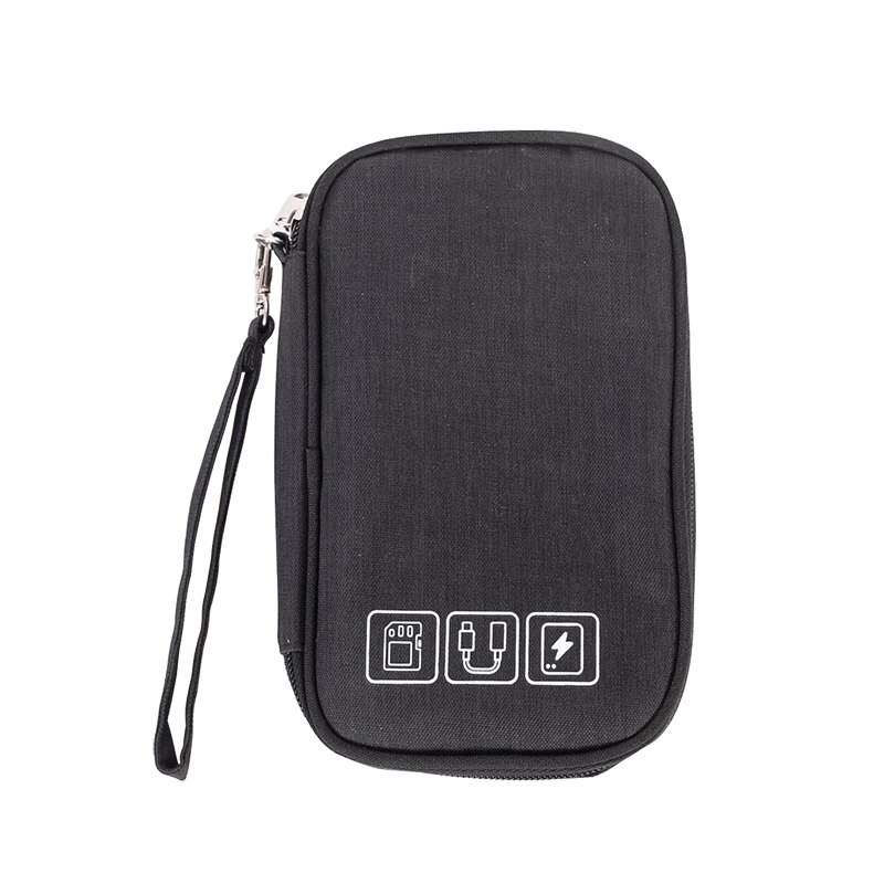 Draagbare Powerbank Tas Usb Charger Gadgets Kabels Draden Organizer Pouch Travel Xiaomi Accessoires Protection Storage Case: Black