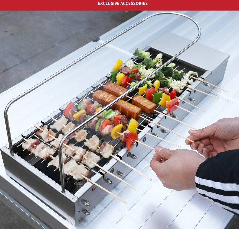 Bbq Spies Rvs Shish Kebab Bbq Vork Set Barbecue Na Grandado