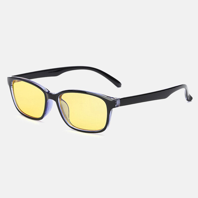 Computer Phone Eyewear Blue Light Blocking Rectangle Glasses Men Women Gaming Protection Radiation Anti Blue Light Glasses: Black blue yellow