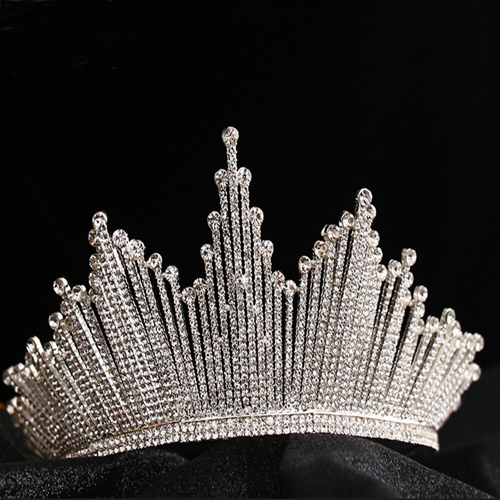 Bling bling sæt kroner øreringe brude smykker tilbehør bryllup diadem rhinestone krystal hovedstykke formel bolero brude wrap