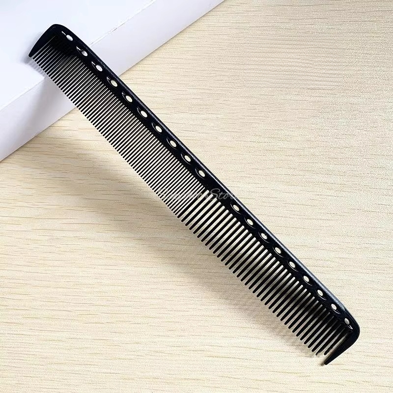 Peine de corte de pelo japonés de doble cara, herramientas antiestáticas multifuncionales de resina para barbería, 21,5 cm: YELLOW