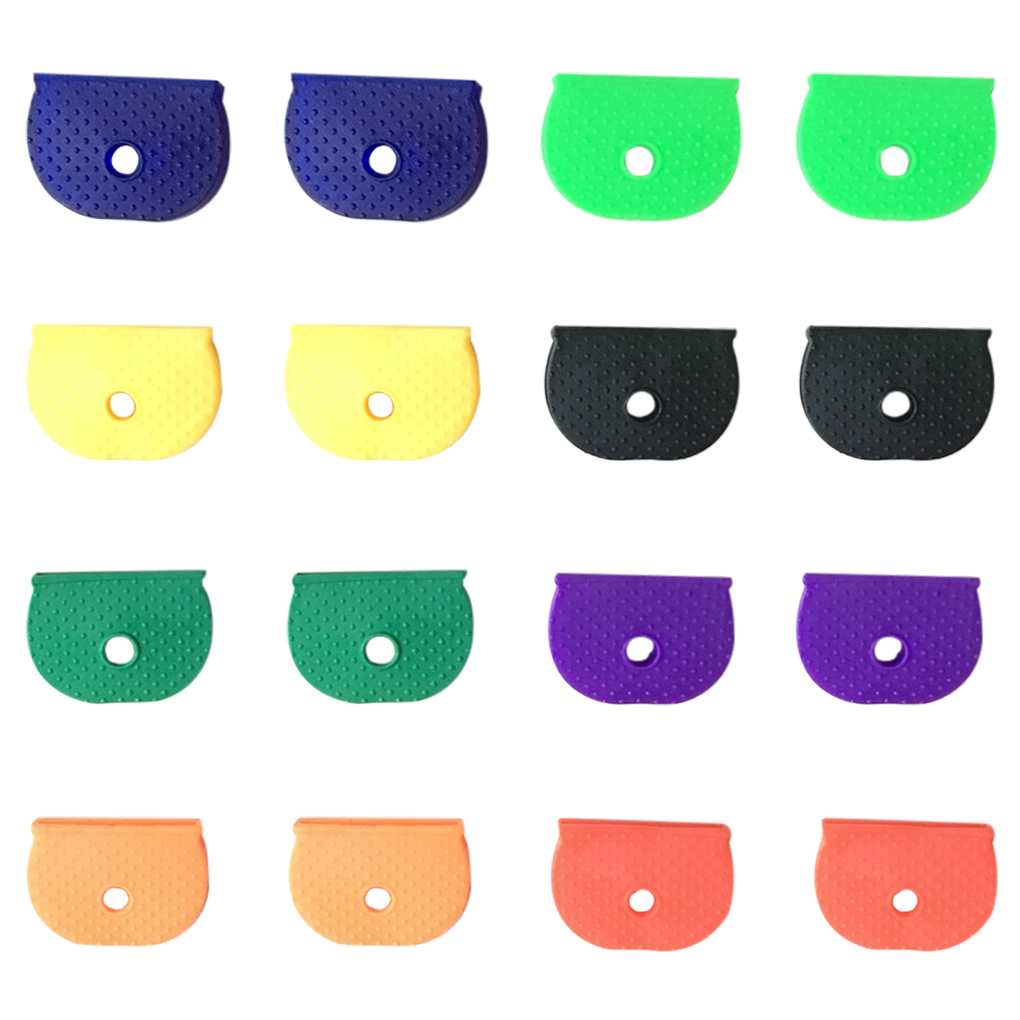 Tapas de goma universales para llaves, cubierta de cabeza de llave, Color sólido aleatorio, 24 piezas, Unisex