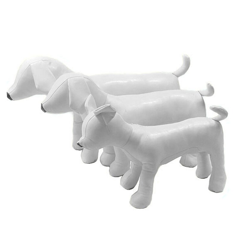 Læder hund mannequiner stående position hunde modeller legetøj dyre butik display mannequin 3 størrelse legetøj dyre butik display