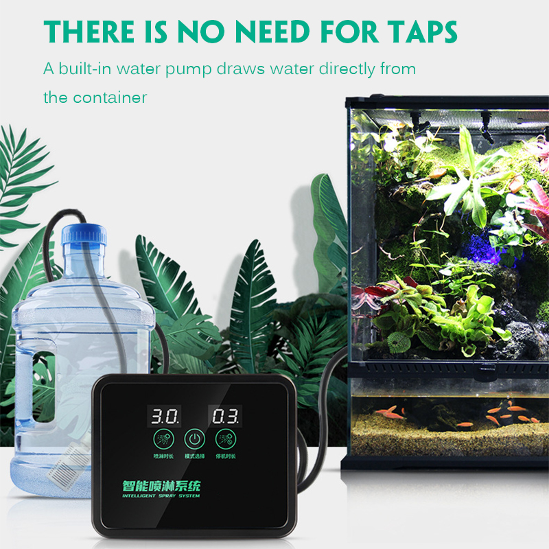 Intelligent Automatic Mist Spray System Set Plant Humidifier Timer LCD Screen Sprinkler Controller Terrarium Spraying Kit