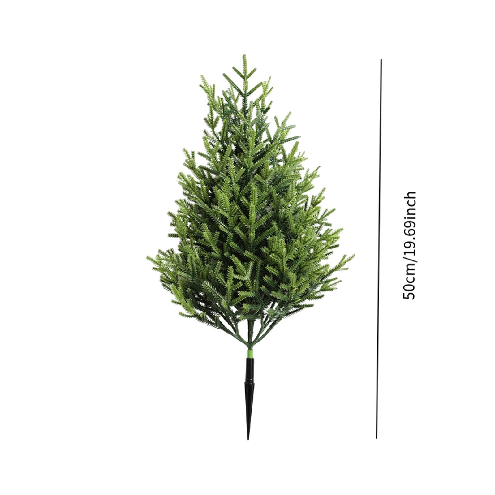 Artificial Tree with Ground Stake Realistic Bushes Plants Artificial Greenery Shrubs for Outdoor Yard Front Porch Xmas Decors