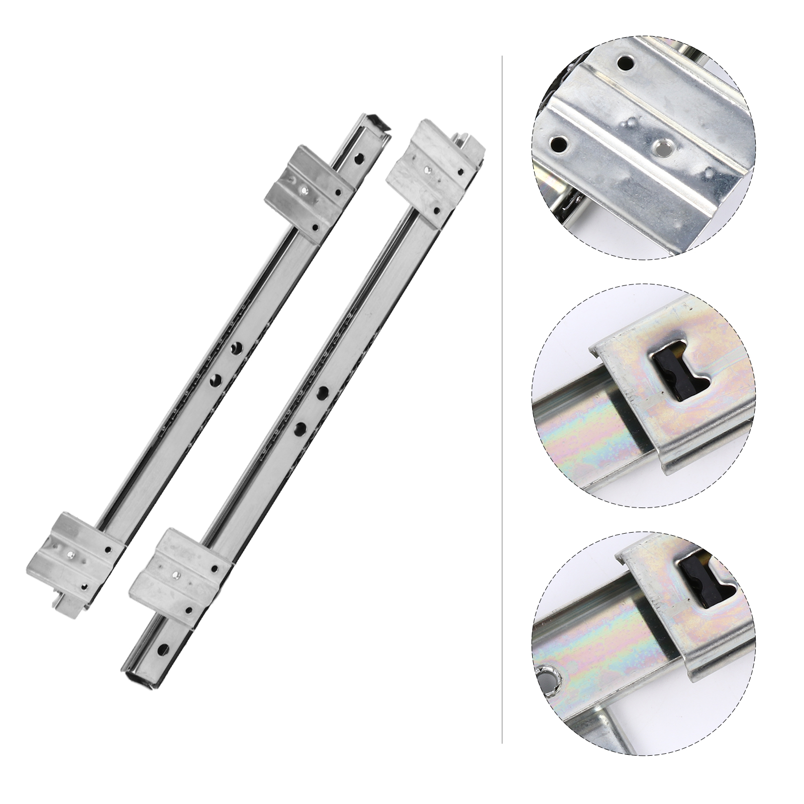 Cajones de bandeja para teclado de escritorio de montaje superior para guía, deslizamiento de acero, rodamientos pequeños, riel laminado en frío para oficina