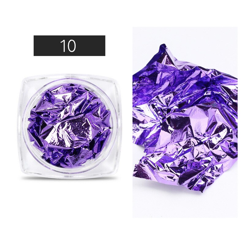 1 Box Nail Art Sticker Kleurrijke Onregelmatige Folies Papier Goud 3D Flakies Manicure Nail Art Diy Decoratie Accessoires