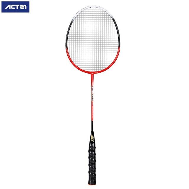 ACTEI white black badminton racket iron alloy one badminton racket set exquisite and durable outdoor sports: red white black