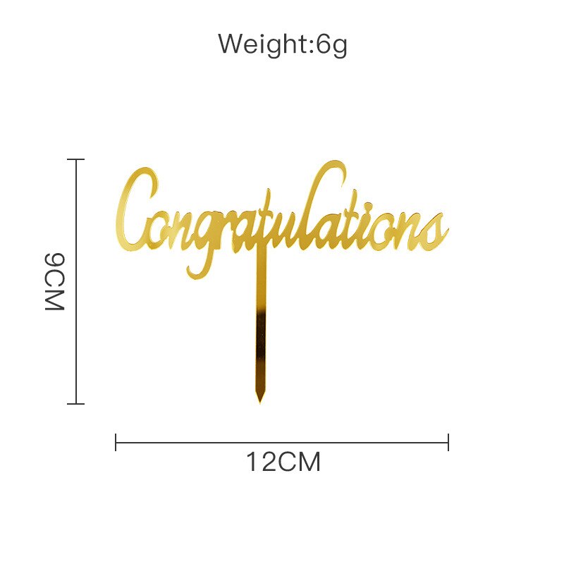 Gold Congratulations You Did It Grad Cake Topper Graduation Celebration Cake Decoration Party Supplies Baking Accessories: 1797